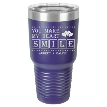 You Make My Heart Smile Design Tumbler